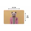 Panda - Pak - Zonnebril - Blauw Placemat vinyl groot -specs
