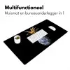 Ananas - Bloemen patroon - Goud - Delftsblauw Muismat XXL klein -sfeer4