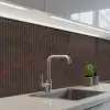 Strepen - Roest - Donker keuken achterwand 2 middel 871 -3d_schuin