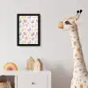 Eieren - Kleurrijk - Patroon fotolijst zwart zonder passe partout klein -usfeer4_kinderkamer
