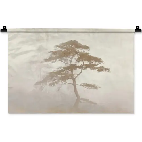 Boom - Oosterse stijl - Landschap Wandkleed katoen klein -zz3d