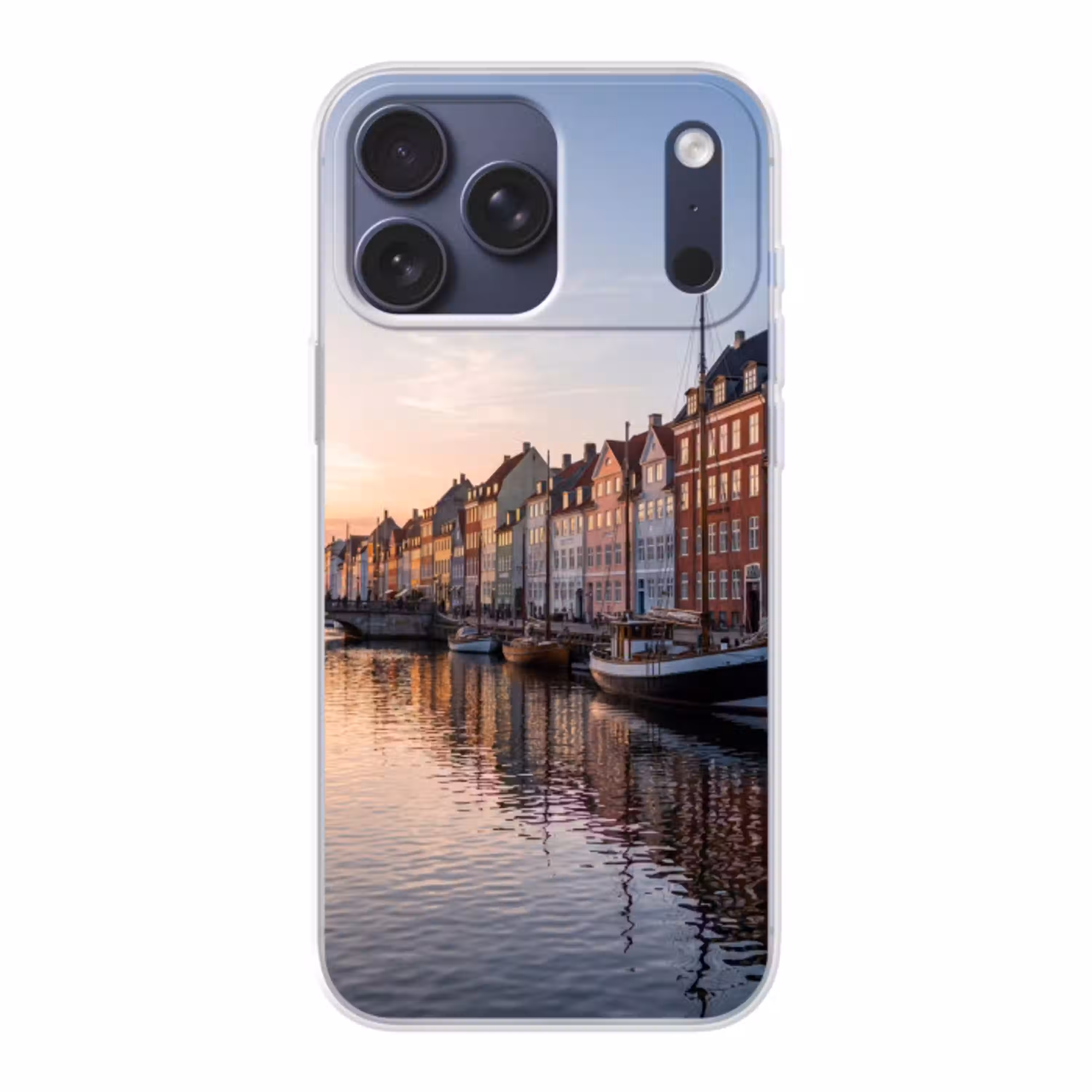 Stad - Gracht - Zonsondergang - Klassiek - Kleurrijk Telefoonhoesje iPhone 17 Pro Max klein -3d