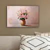 Vaas - Bloemen - Roze canvas 2cm klein -sfeer3