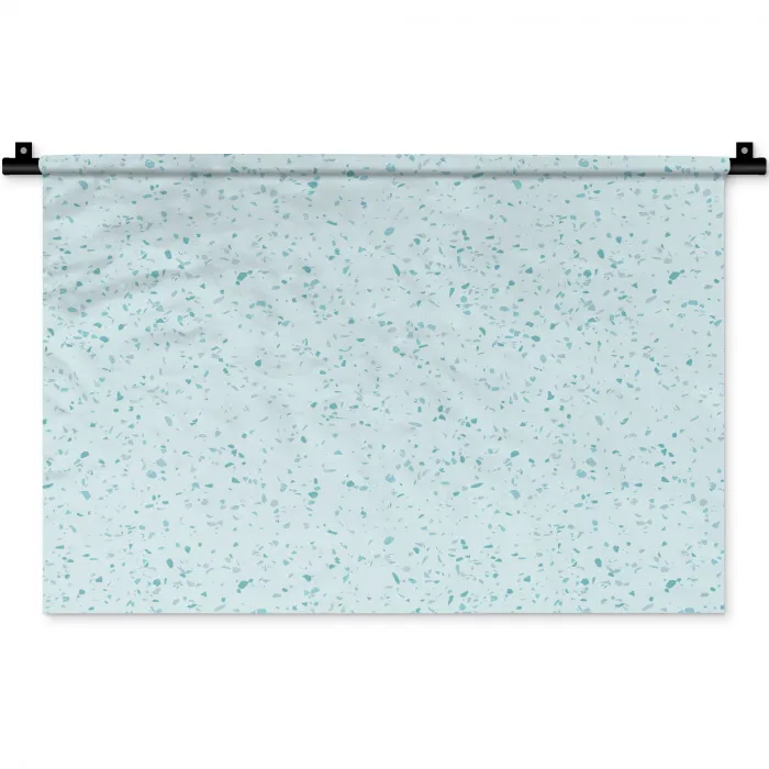 Terrazzo - Patroon - Kleurrijk - Baby Blauw Wandkleed katoen klein 269 -zz3d