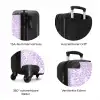 Bloemen en bladeren op paarse achtergrond NBS - Handbagage koffer - Volwassenen Unisex middel zzzzzzzbolletjes_DE