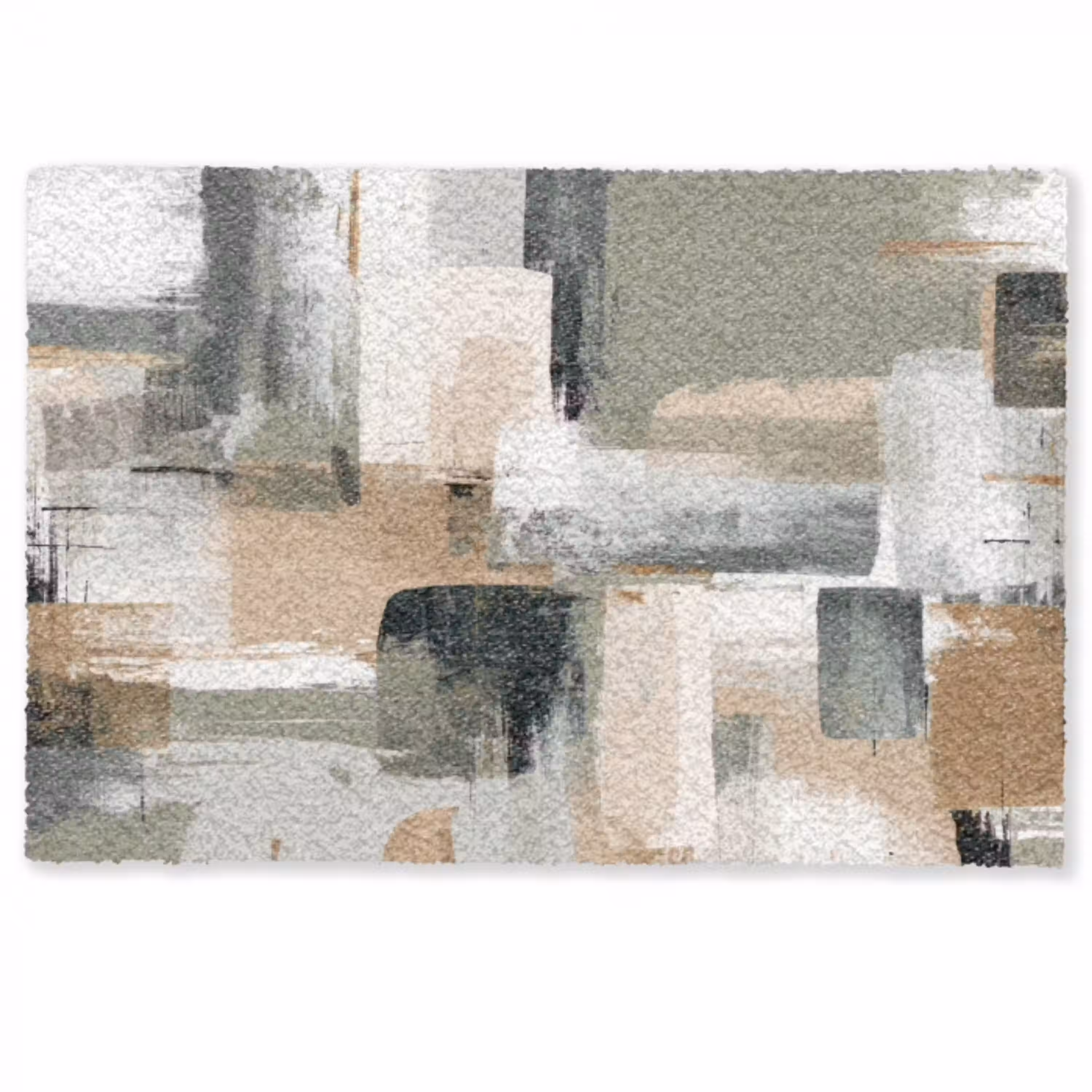 Penseelstreken - Abstract - Aardetinten Deurmat klein -zkaufland3d