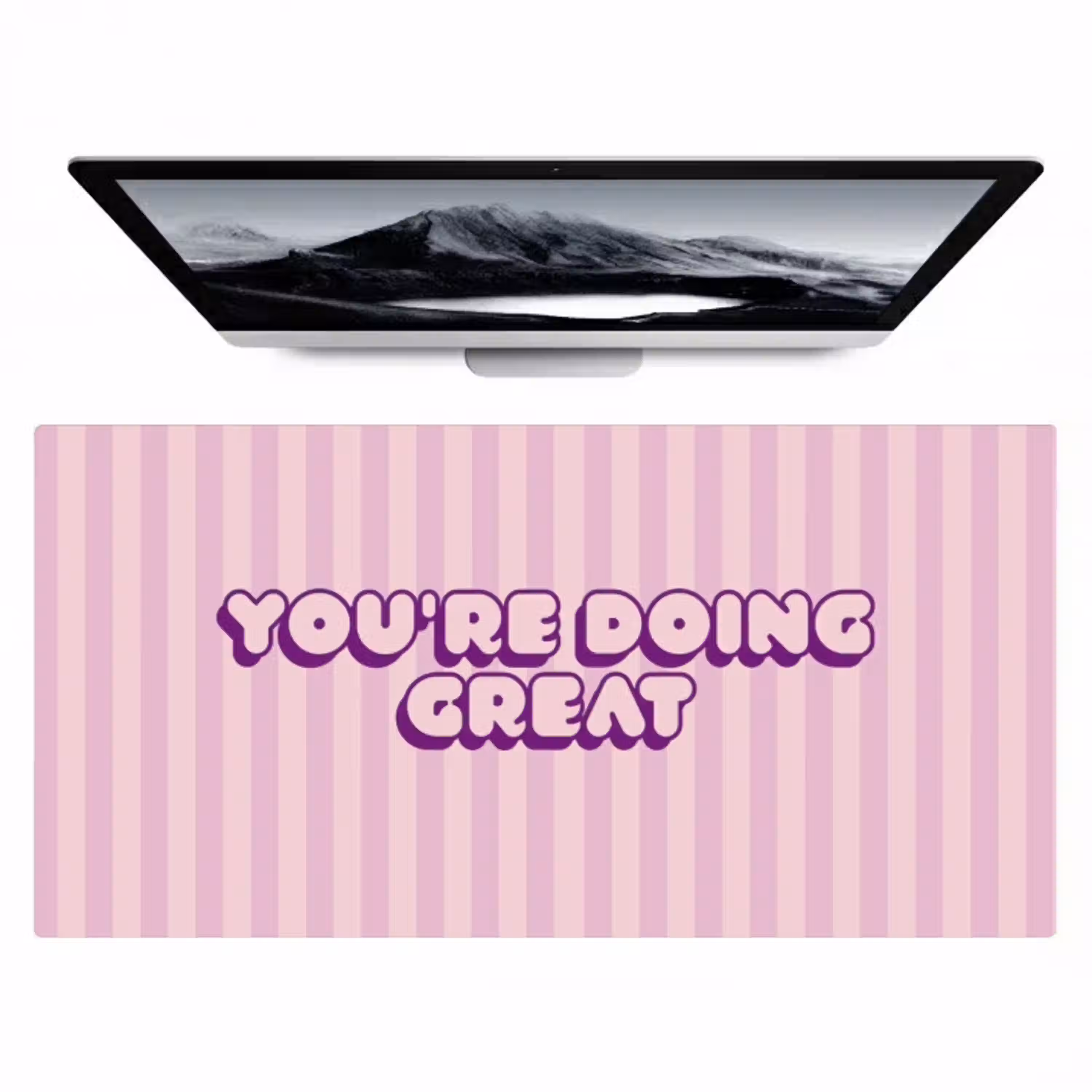 Paars - Strepen - You're doing great - Schaduw Muismat XXL klein -zzz3d
