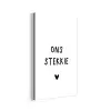 Ons stekkie - Quotes - Spreuken aluminium wit klein -3d