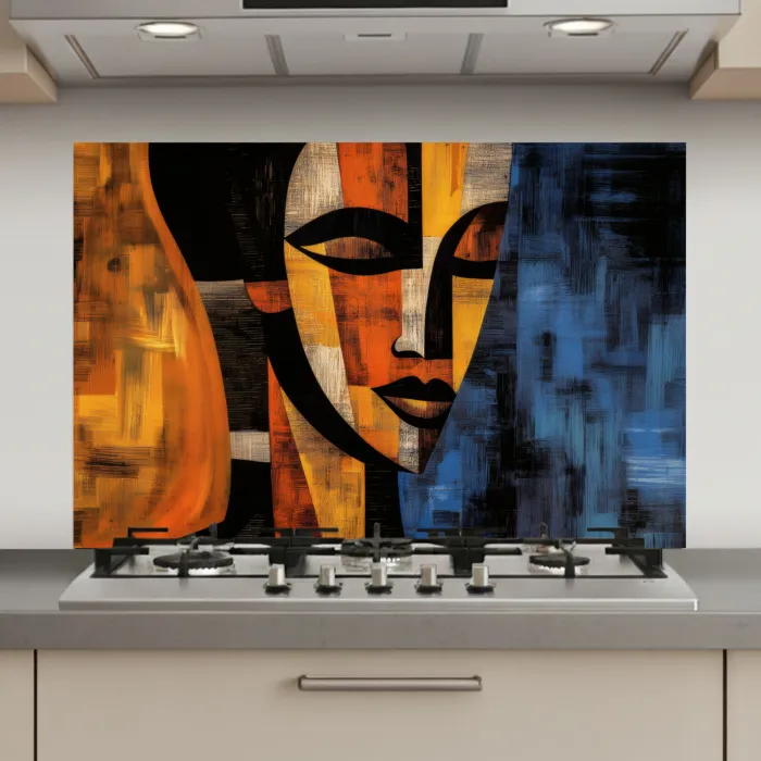 Abstract - Portret - Kleurvakken keuken achterwand spatscherm klein -3d_website