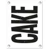 Zwart - Cake - Eten - Decoratie tuinposter los doek klein -3d