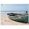 Boot - Zandstrand - Zee tuinposter los doek klein -3d