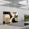 Abstract - Vormen - Modern - Beige keuken achterwand spatscherm klein -3d_schuin