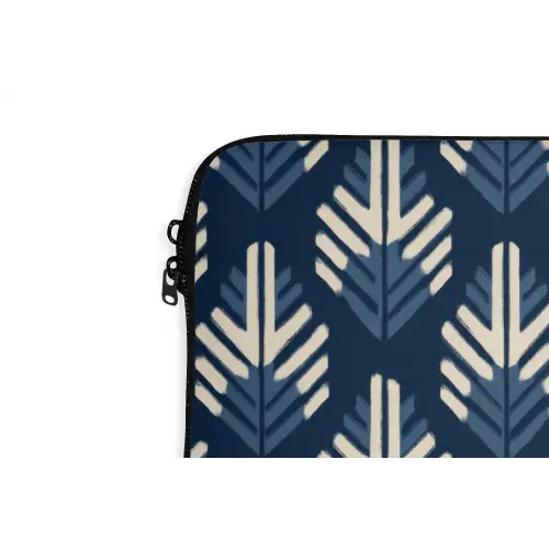Modern - Patroon - Blauw laptophoes neopreen klein 279 -detail