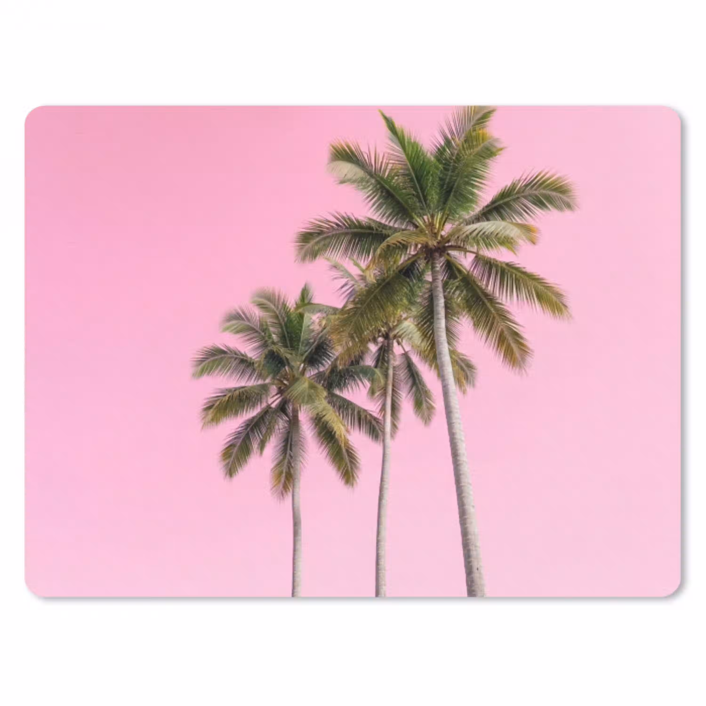 Palmboom - Tropisch - Pink muismat rubber klein -3d