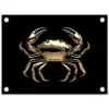 Goud - Krab - Dieren - Zwart tuinposter los doek klein -3d
