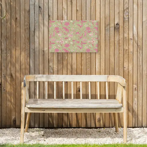 Classic - Pink - Mint Tuinposter op houten frame 2 cm dik klein 845 -sfeer4