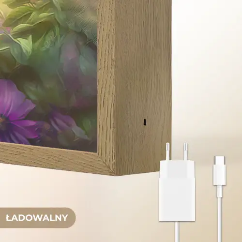Puppy - Zon - Bloemen - Natuur - Bordercollie - Hond Light Box met batterij (Wandlamp kind) middel -USP_websiteoplaadbaarNL