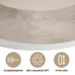Vogel - Beige - Japandi Akoestische PET Vilt - Rond klein -closeup_DE