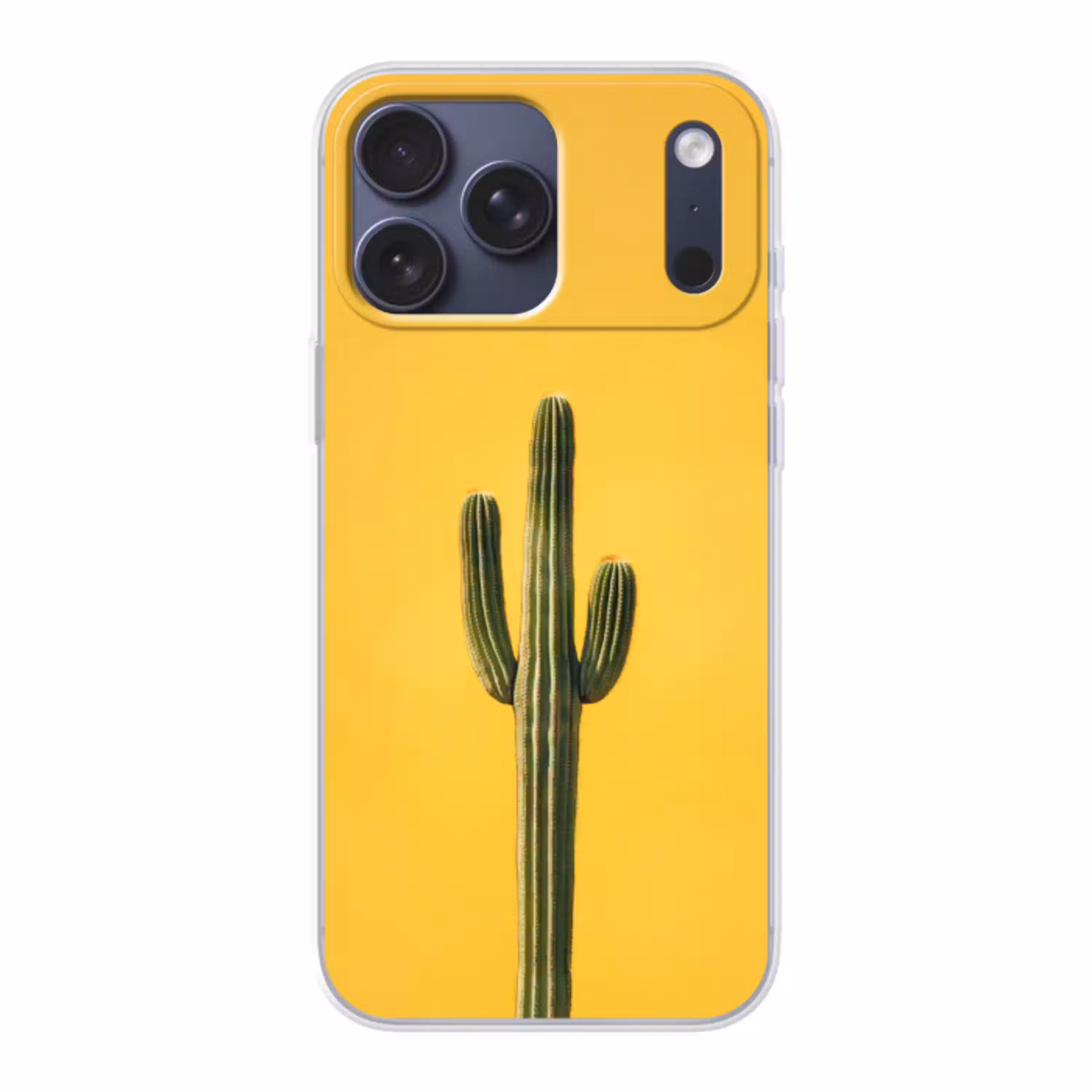 Cactus - Groen - Minimalistisch Telefoonhoesje iPhone 17 Pro Max klein -3d