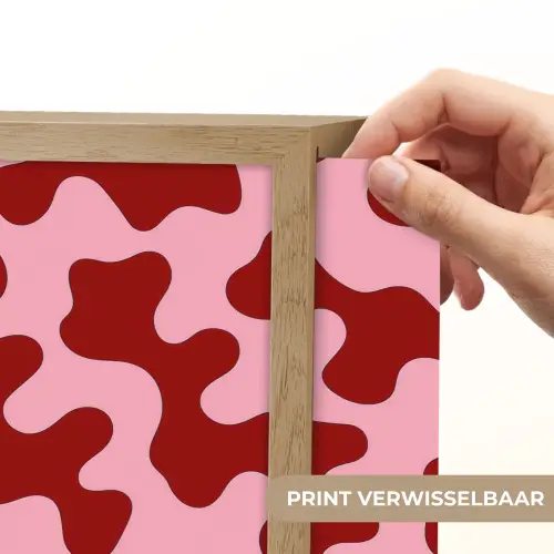 Modern - Abstract - Rood Light Box met batterij (Wandlamp) middel 907 -USP_websiteprintNL