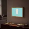 Ijsje - Stokje - Sprinkles - Lichtblauw Light Box met batterij (Wandlamp) middel -sfeer1