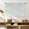 Design - Lijn - Patroon - Groen Wandkleed katoen middel 269 -sfeer5