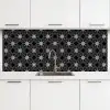 Kompas - Patronen - Zwart Wit keuken achterwand 2 middel 871 -3d