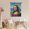 Kleurrijke Mona Lisa in graffiti stijl Wandkleed katoen klein -wsfeer5_kind