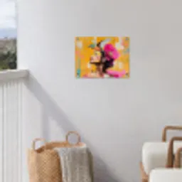 Vogel - Vrouw - Abstract - Bloem tuinposter los doek klein -sfeer8