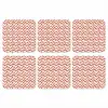 Strepen - Rood - Wit - Patroon onderzetter kurk middel 366 -3d