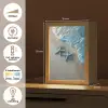 Zeesterren - Zand - Zee - Blauw Light Box met kabel (Tafellamp) klein -USP_NL