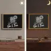 Gin en tonic - Glas - Limoen - Ijsblokjes Light Box met batterij (Wandlamp) middel -sfeer3