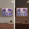 Park - Bomen - Bloemen - Gebouwen Light Box met batterij (Wandlamp) middel -sfeer3