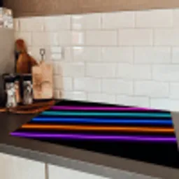 Esthetiek - Retro - Neon Inductie beschermer vinyl 3mm klein -sfeer3