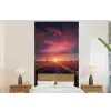 Windmolen - Zonsondergang - Landschap fotobehang vinyl groot -bed
