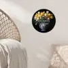 Quotes - Bloem - Tulp - Geel Wandcirkel behangsticker klein -sfeer4