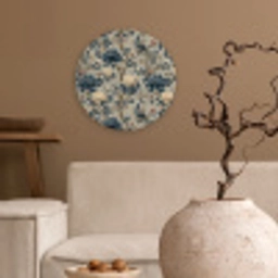 Pauw - Bloemen - Blauw Wandcirkel kunststof plaat 5mm dik klein 188 -sfeer1