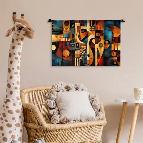 Figuren - Abstract - Symbolen Wandkleed katoen klein -wsfeer5_kind