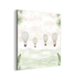 Aquarel - Luchtballonnen - Pastel aluminium wit klein -3d