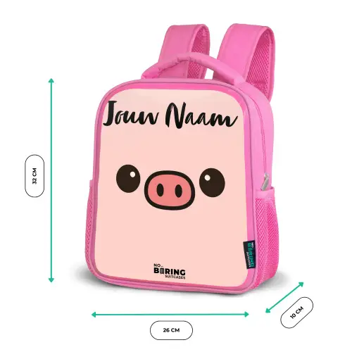 Kawai - Varken - Roze Kinderrugzak - Roze middel -productfoto_formaten