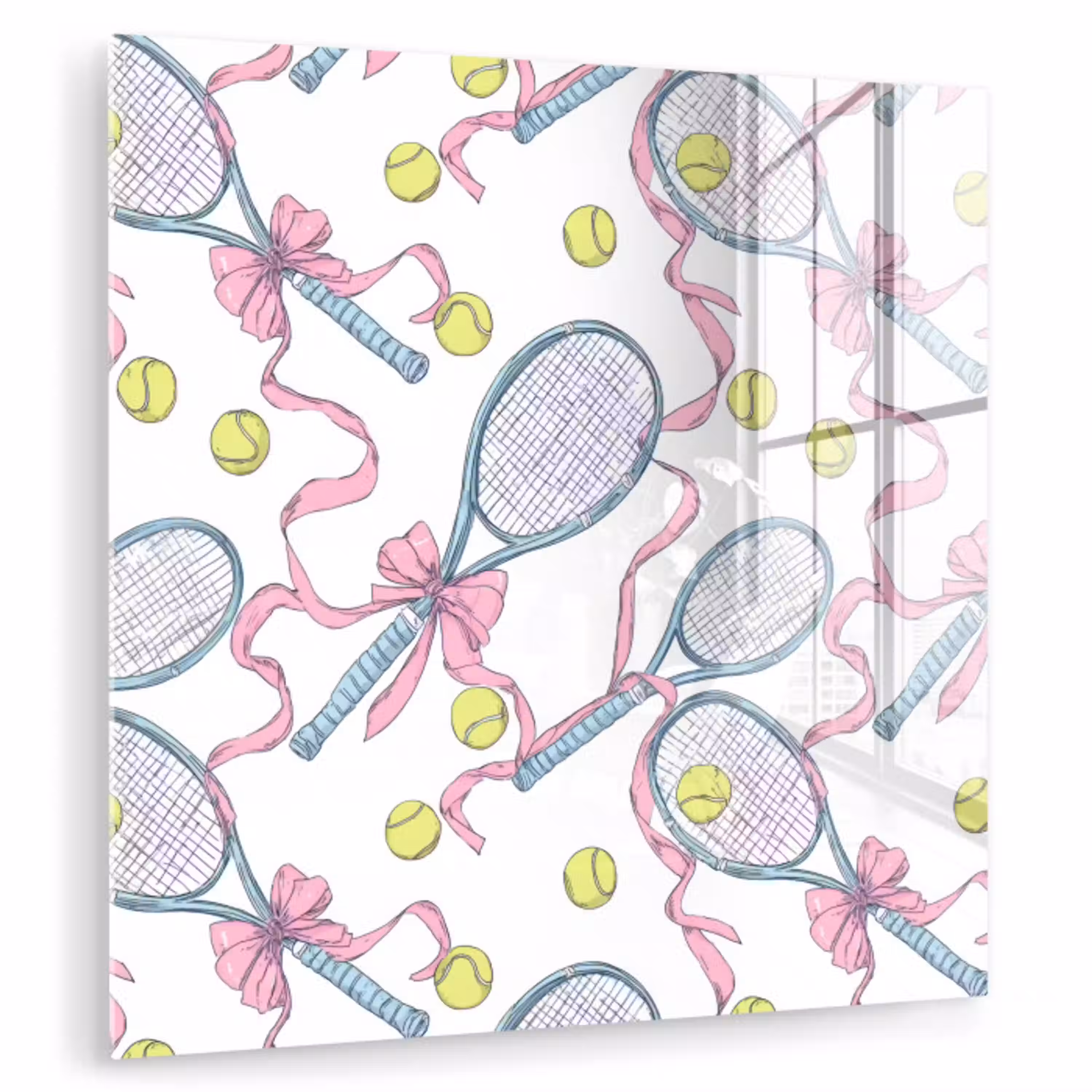 Tennis - Strikken - Kleurrijk plexiglas 5mm klein 11 -zzzproduct_nieuw