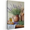 Lavendel - Brood - Stilleven Tuinposter op houten frame 2 cm dik klein -3d