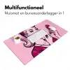 Vintage - Vrouw - Roze Muismat XXL klein -sfeer4