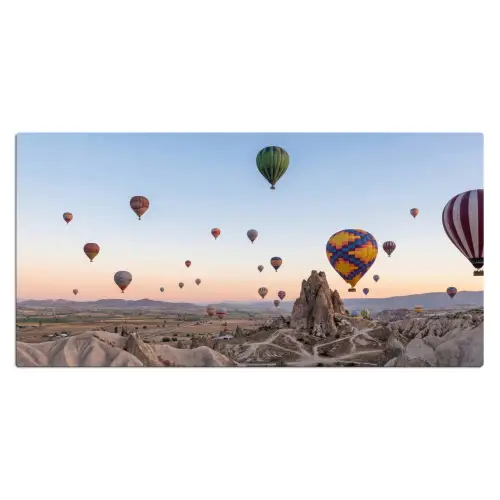 Luchtballonnen - Rotsen - Zonsopgang Muismat XXL klein -3d_leeg