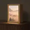 Zonlicht - Mist - Bergen - Bomen Light Box met kabel (Tafellamp) klein -z3d_website