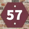 Bordeauxrood - Traditioneel Naambord Hexagon klein -sfeer2