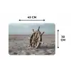 Scheepsstuur - Hout - Bruin - Zand Placemat vinyl groot -specs