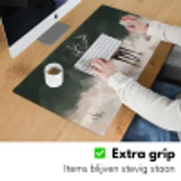Edelhert - Gewei - Schildering - Rustiek Muismat XXL klein -sfeer3