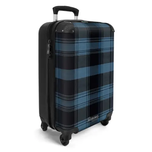 Klassiek geruit patroon in blauw tinten NBS - Handbagage koffer - Kinderen Unisex middel -productfoto_3d