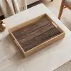 Houten plankpatroon - Warmte - Natuurlijk Dienblad Rechthoek middel -sfeer1